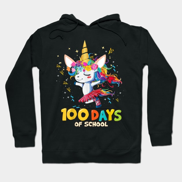 100 Days School Unicorn Girl Hoodie by cedricchungerxc